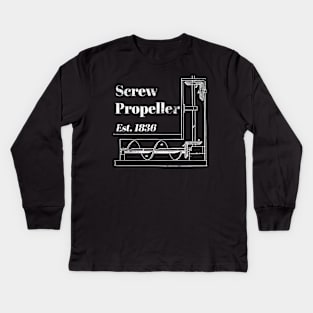 SCREW PROPELLER Est. 1836 F.P. Smith Patent Kids Long Sleeve T-Shirt